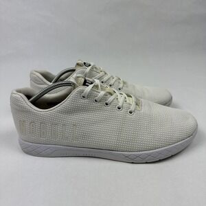 NOBULL SuperFabric Trainer Mens 12.5 Womens 14 Ivory White Cross Training Shoes